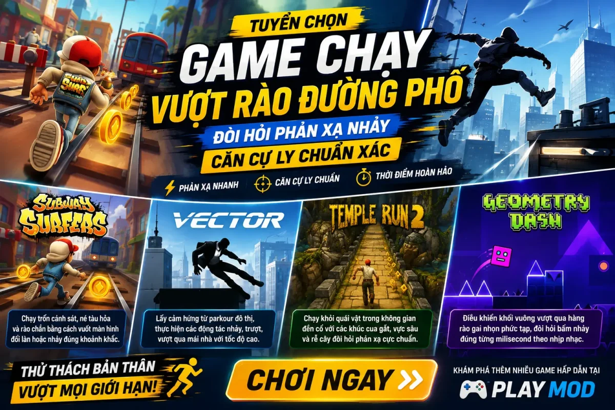 Top 5 Game chạy vượt rào đường phố thử thách phản xạ