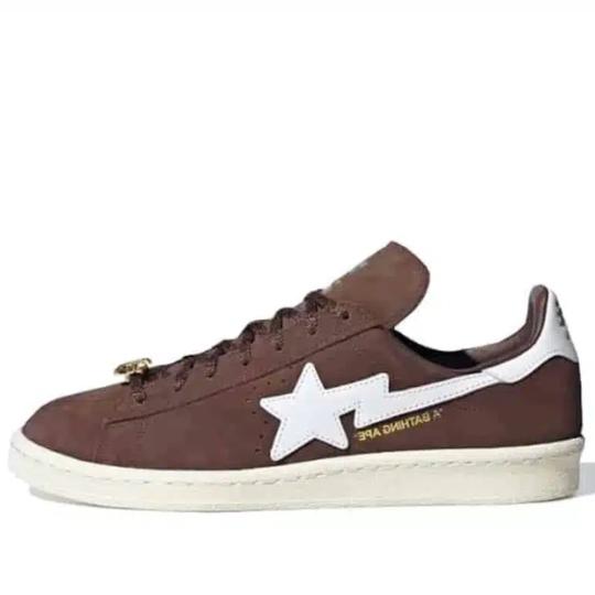 Giày adidas Campus 80s x Bape ’30th Anniversary Brown’ IF3379 phối màu nâu đất với họa tiết camo