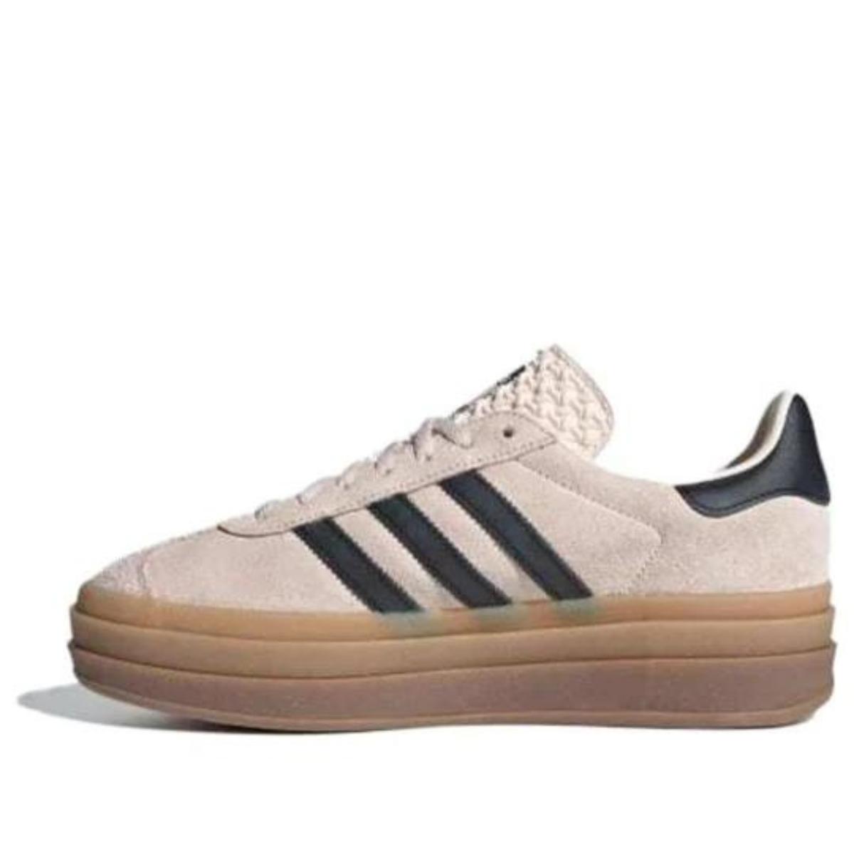 Giày adidas Gazelle Bold Wonder Quartz Black Gum WMNS IE0429 phối màu hồng beige và đen