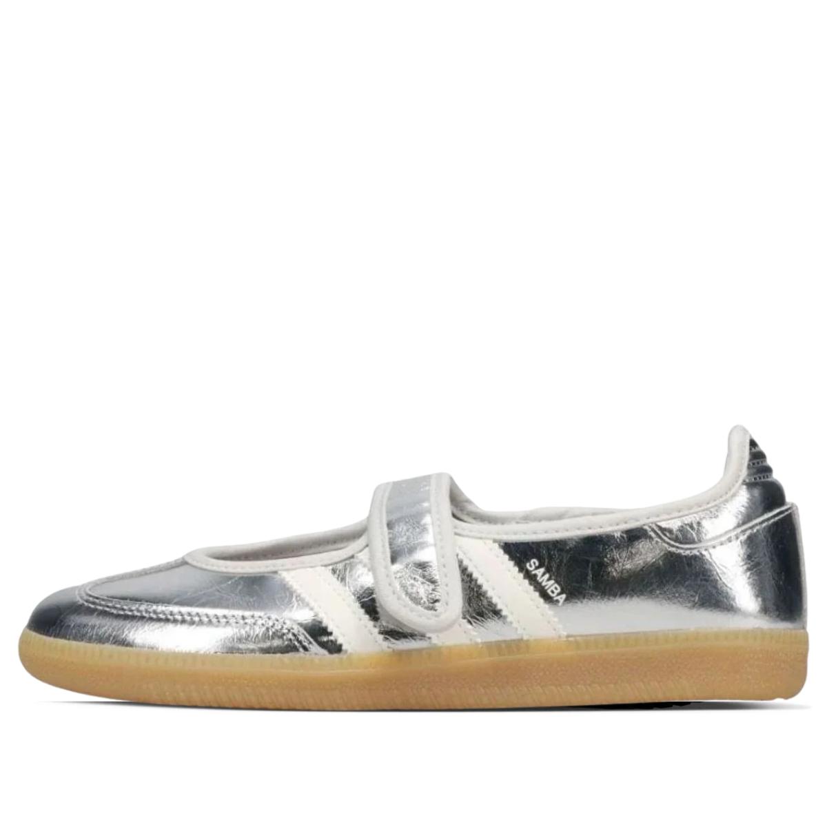 Giày Adidas Samba Jane Silver Metallic Off White KK2502 góc chính diện