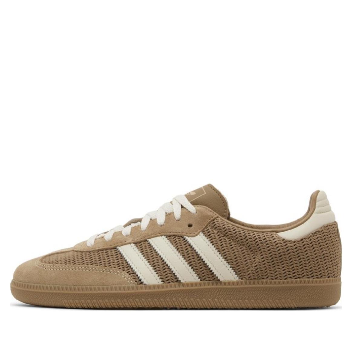 Giày adidas Samba OG Cardboard IG1379 màu nâu đất phối Chalk White góc nghiêng