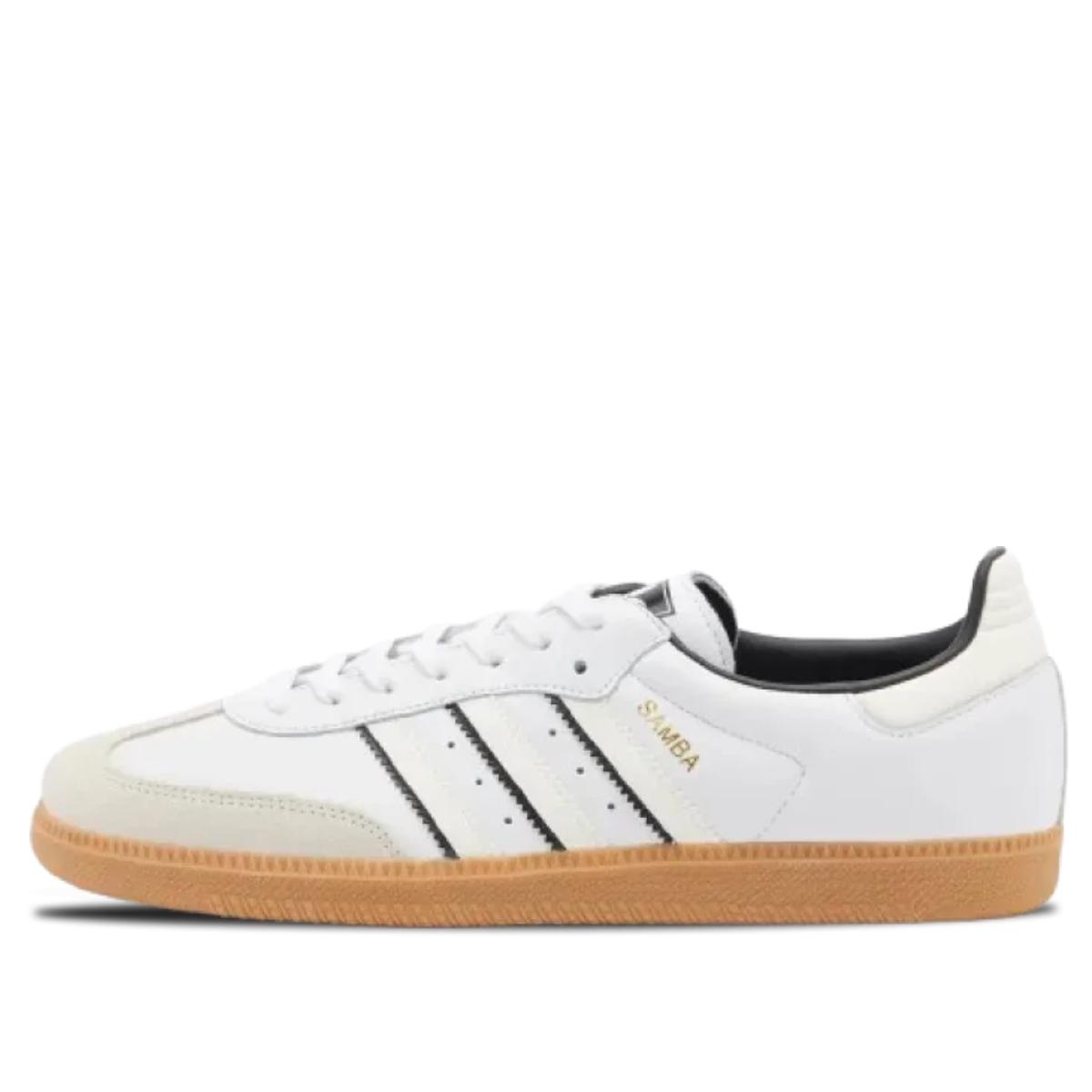 Giày adidas Samba OG Double White Black Gum ID1480 phối Cloud White và đế gum