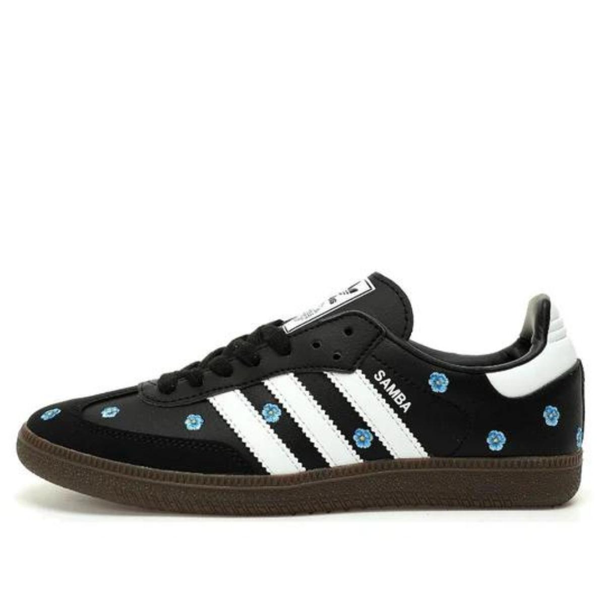 Giày adidas Samba OG Light Blue Floral Core Black IF4397 phối cảnh