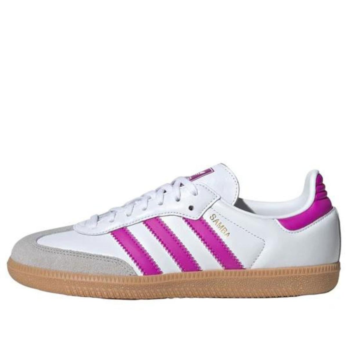 Giày adidas Samba OG White Purple Gum GS IH2873正面