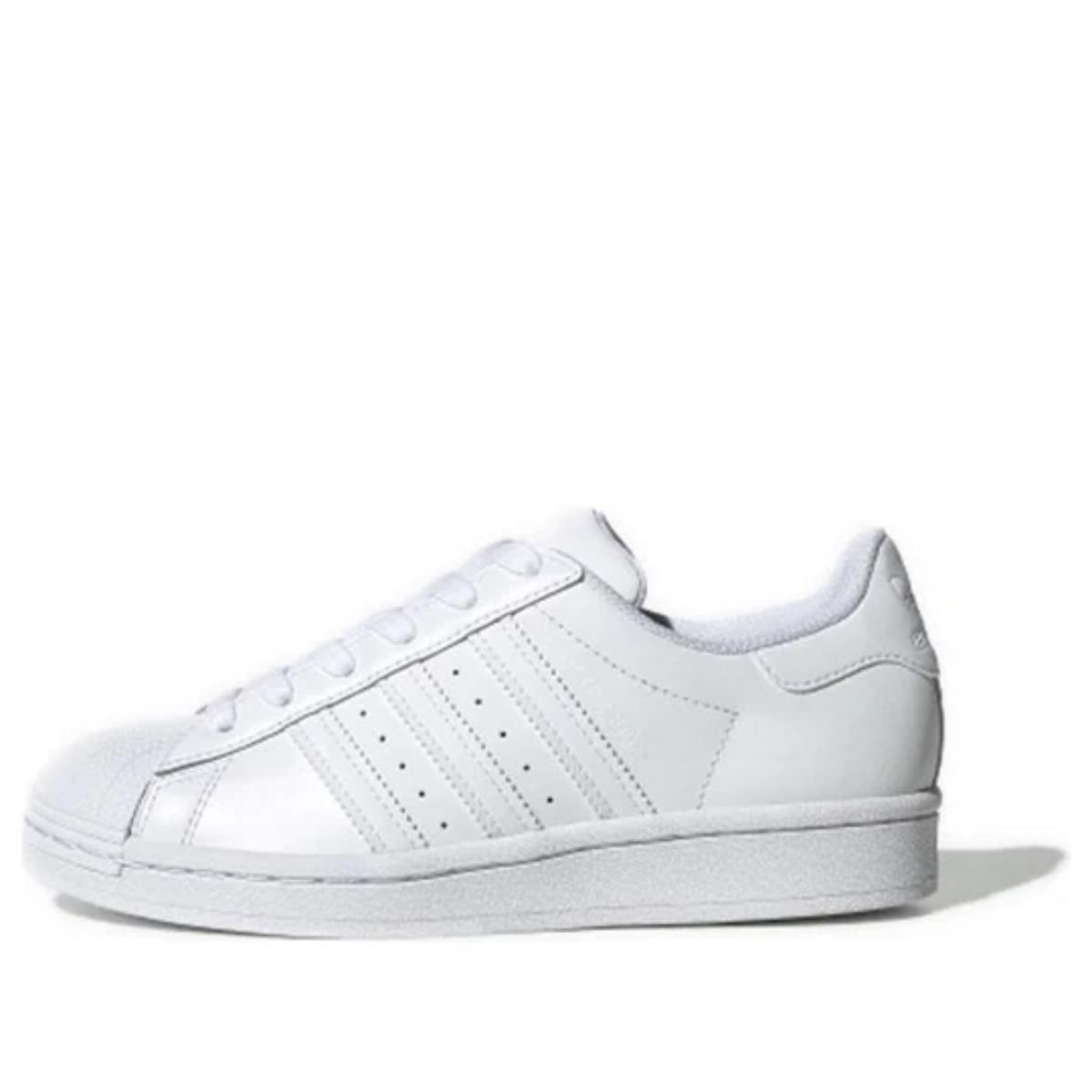 Giày adidas Superstar J Triple White EF5399 màu trắng toàn bộ góc chính diện