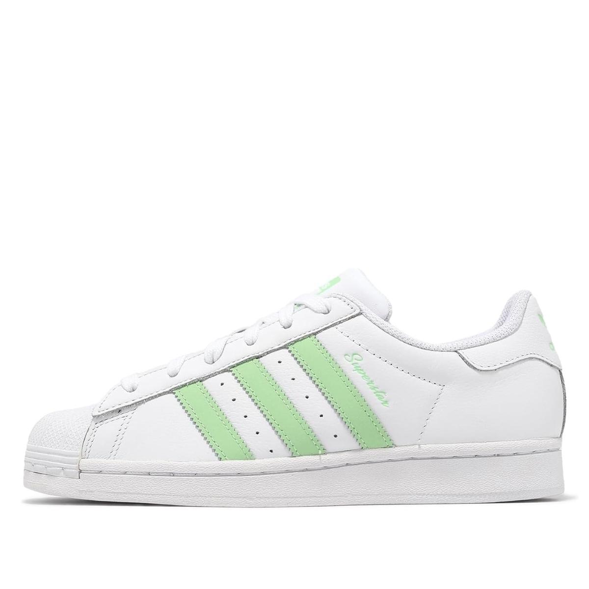 Giày Adidas Superstar White Semi Green Spark Wmns IE3005 phối trắng xanh lốm đốm
