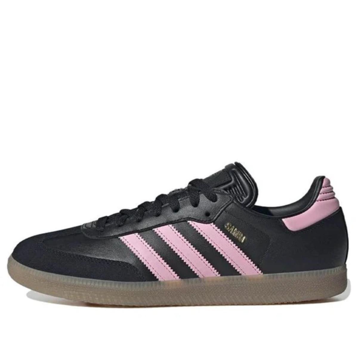 Giày adidas x Inter Miami Samba Indoor Black Pink IH8157 màu đen hồng - góc nghiêng