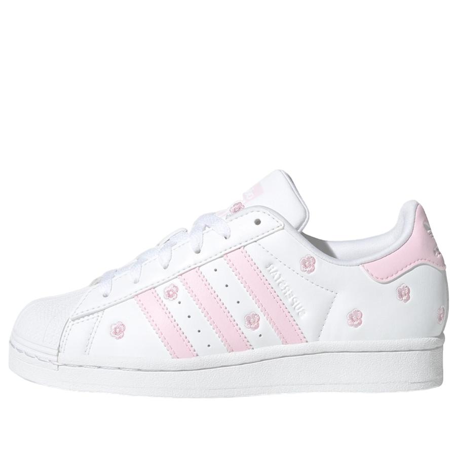 Giày Originals Nữ Adidas Superstar J IG7015 phối trắng hồng pastel